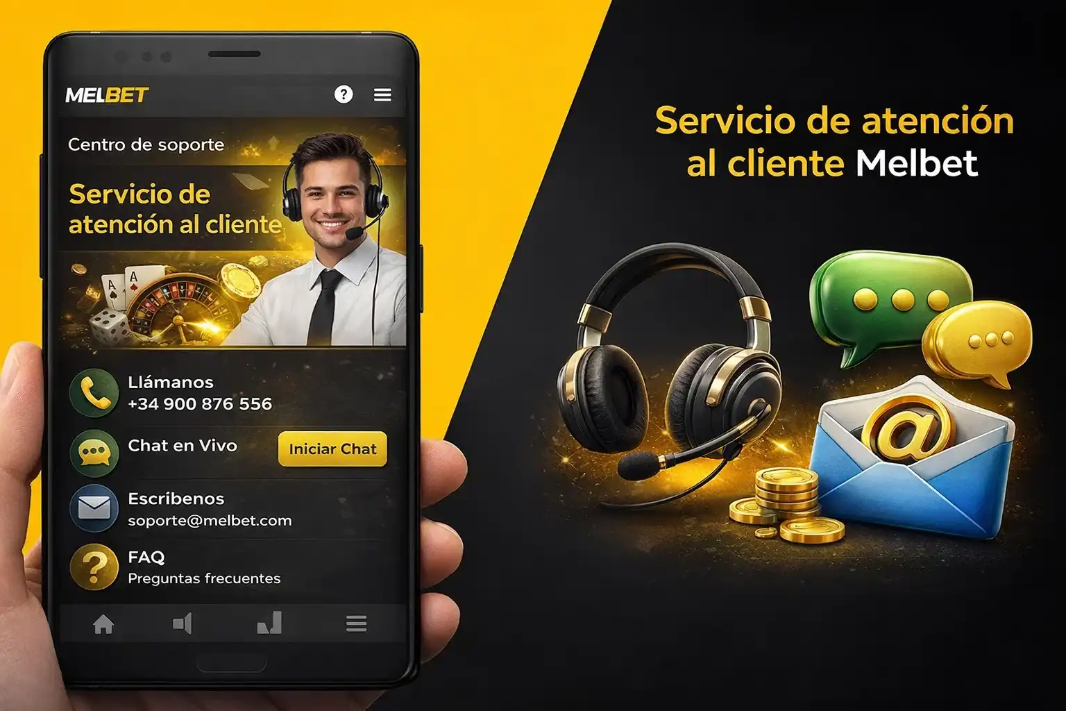 Cómo contactar al servicio de soporte de Melbet