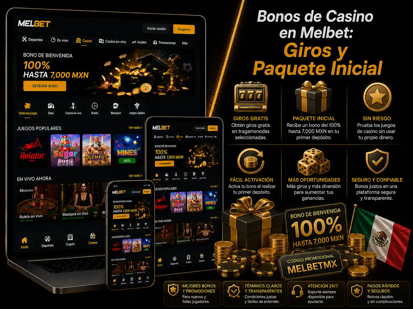 Bonos de Casino en Melbet: Giros y Paquete Inicial