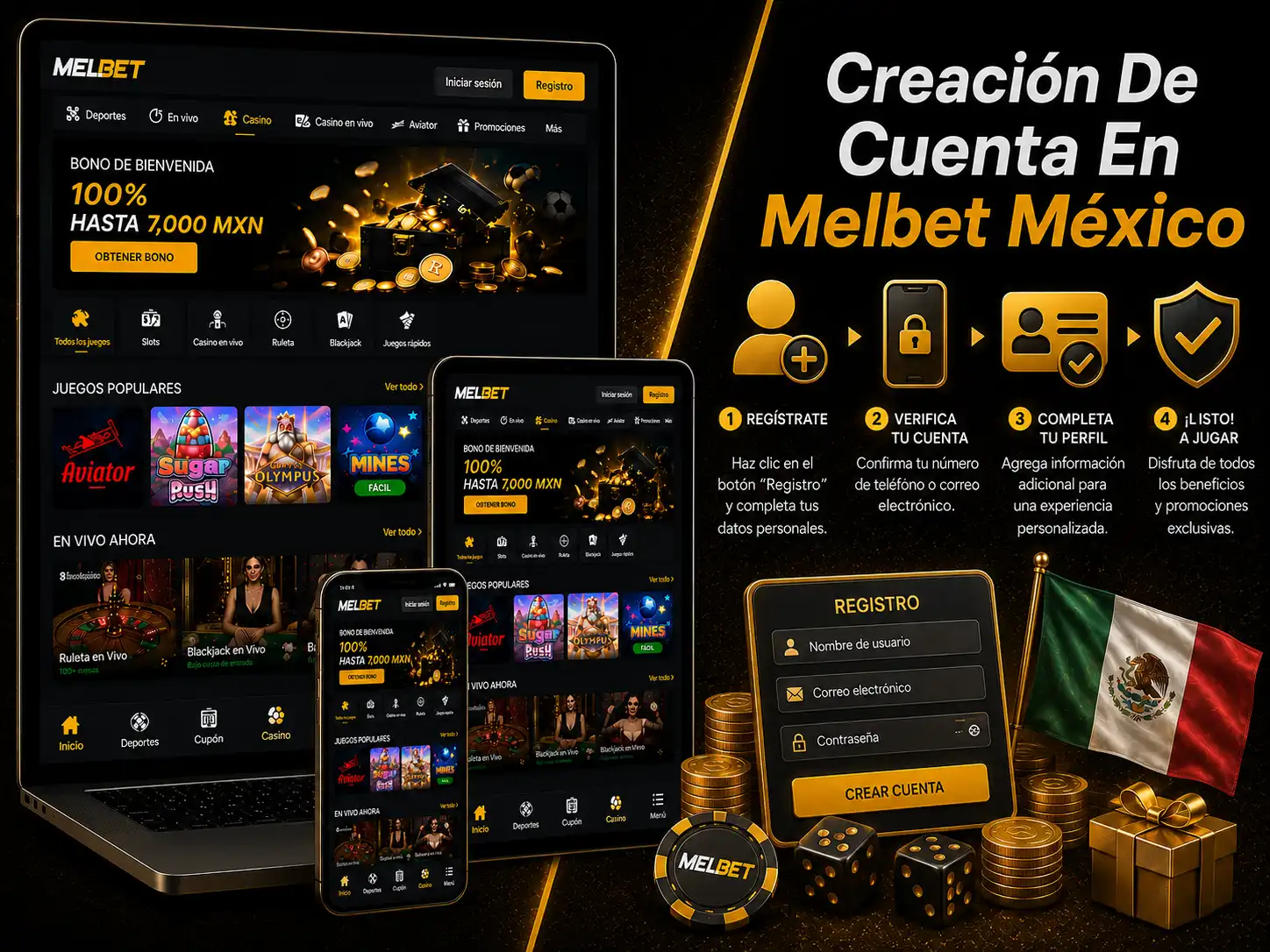 Creación De Cuenta En Melbet México
