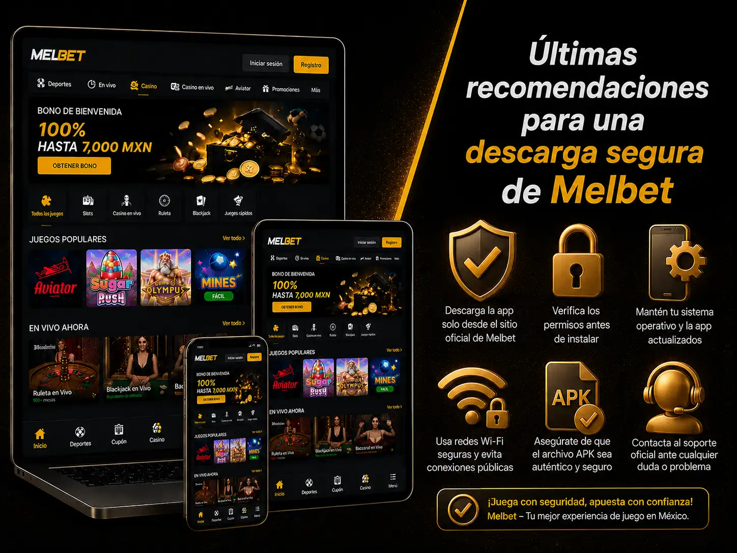 Últimas recomendaciones para una descarga segura de Melbet